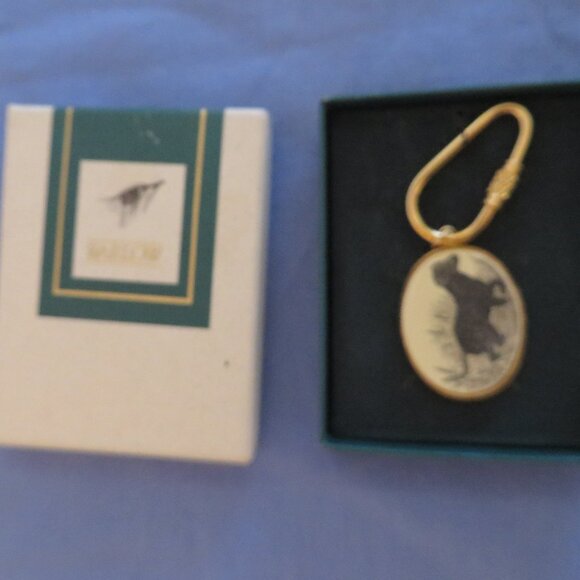 Beautiful vintage Barlow scrimshaw Labrador Retriever keychain - Picture 4 of 8